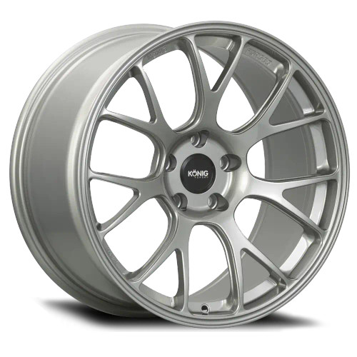 Konig Forged F1M 4X100 17x9+45 Ash Silver Knurled Bead