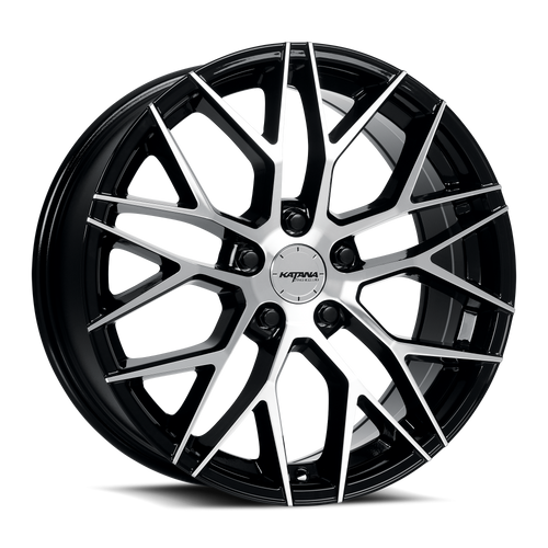 KATANA RACING KR01 5x114.3 20x8.5 +40 Glossy Black Machined Face