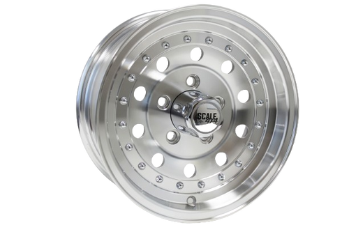 Scale 4X4 Bandit II 5x139.7 15x8.0 -19 Machined Clear Coat