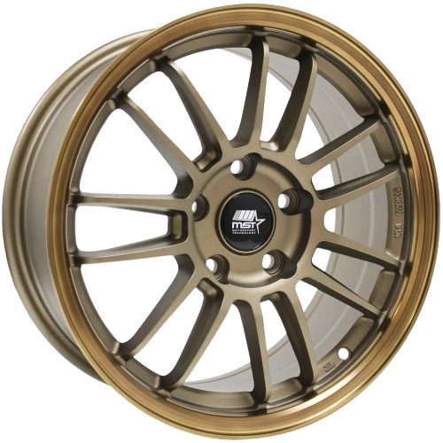 MST Wheels MT45 5X114.3 18x8.5 +38 Matte Bronze w/Bronze Machined Lip