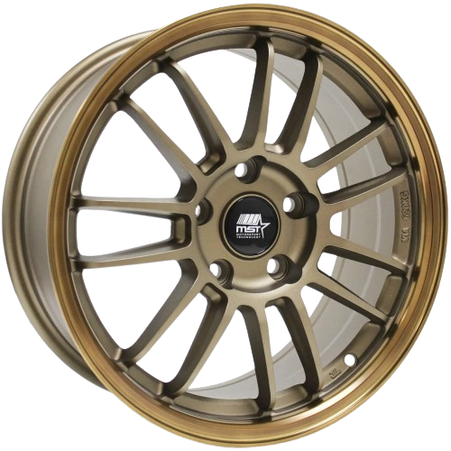 MST Wheels MT45 5X114.3 18x9.5 +38 Matte Bronze w/Bronze Machined Lip