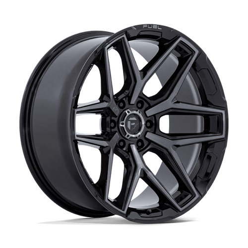 Fuel 1PC FLUX 8X170 20X10 -18 GLOSS BLACK BRUSHED FACE WITH GRAY TINT