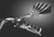 Kuryakyn Skeleton Hand Mirrors Chrome/Black - 1759 User 1