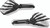 Kuryakyn Skeleton Hand Mirrors Black/Chrome - 1764 Photo - Primary
