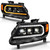 ANZO 15-22 Chevy Colorado Blk Housing Full LED DRL Projector Headlight w/ Sequential Light Bar - 111634 Photo - Primary