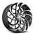 Azara AZA-540 5x108/5x114.3 20x8.5 +35 Gloss Black & Machined