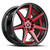 Spec-1 SP-73 5x112/5x114.3 18x8 +38 Gloss Black Red Machined & Undercut