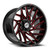 XF Off-Road XF-229 5x127/5x139.7 20x10 -24 Gloss Black & Red Milled