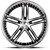 XIX Wheels XIX 15 5x108 22x9 +35 Gloss Black Machined with Stainless Steel Lip