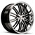 XIX Wheels XIX 23 5x120 20x10 +25 Gloss Black Machined with Stainless Steel Lip