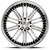 XIX Wheels XIX 23 5x120 20x10 +25 Gloss Black Machined with Stainless Steel Lip