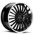 XIX Wheels XIX 59 5x115 22x9 +15 GLOSS BLACK WITH STAINLESS STEEL LIP