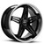 XIX Wheels XIX 63 5x112 20x9 +32 Gloss Black with Stainless Steel Lip