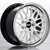 BBS LM 5x120 17x8.5 +18 White w/ Blue Metallic Flake / Diamond Cut Lip