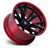 Fuel 1PC 402 6x135 18x9 +1 MATTE BLACK W/ CANDY RED LIP