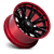 Fuel 1PC 402 8x165.1 20x10 -18 MATTE BLACK W/ CANDY RED LIP