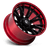 Fuel 1PC 402 8x180 24x12 -44 MATTE BLACK W/ CANDY RED LIP
