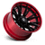 Fuel 1PC 402 8x170 22x12 -44 MATTE BLACK W/ CANDY RED LIP