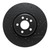 R1 16-25 BMW 330e Left Front Drilled & Slotted Black Brake Rotor - 633-31134D