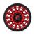 Fuel 1PC CYCLE 6x139.7 17x9 -12 Candy Red W/ Black Ring