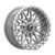 MSA Offroad Wheels BOLO UTV BEADLOCK 4x156 18x7 +10 Gloss Silver W/ Machined Face