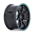Rotiform BPU 5x112 19x10.5 +35 Gloss Black W/ Teal Stripe