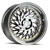 Aodhan DS03 (Driver Side) 5x100 18x9.5 +35 Vacuum Chrome W/gold Rivets