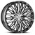 Azara AZA-522 blank 5x/6x 24x9 +18 Gloss Black & Machined