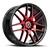 Spec-1 SP-65 blank 4x/5x 18x9 +38 Gloss Black & Red Machined