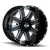 ION 141 141 GLOSS BLACK MILLED SPOKES 20x9 -165 .1 0mm 130.8mm
