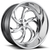 US Mag 2PC KOMPRESSOR 6 6x139.7 24x9 +1 Brushed Face W/ Polished Lip