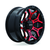 RTX Goliath 6x139.7 17x9 +0 Gloss Black Machined Red Spokes
