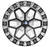 RTX Zion 5x127 17x9 -15 Gloss White With Black Spokes