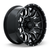 RTX Claw 6x135 18x9 -12 Gloss Black Milled With Rivets