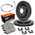 DFC 17-25 Alfa Romeo Giulia Front Rotors with 5000 Advanced Brake Pads w/Hardware - 6512-16032