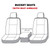 Covercraft 11-16 Dodge Ram Waterproof Polyester SeatSaver Custom Front Row Seat Covers - Grey - SS2459WFGY