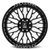 AXE WHEELS AF16 Smooth 8x180 24x14 -76 Gloss Black Milled