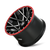 American Truxx Gridlock AT1901 5x127 20x12-44 Black/Machined/Red Beadlock