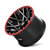 American Truxx Gridlock AT1901 8x180 20x12-44 Black/Machined/Red Beadlock