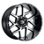 Vision Off-Road 360 Sliver 6x139.7 22x12-57 Gloss Black Machined Face