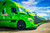 Green Freightliner with ATX Octane Black Semi Rims
