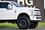 White Ford F250 with Black Rhino Abrams Black Beadlocks Wheels