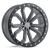 Black Rhino TRABUCO 5X130 20X10 +35 MATTE GUNMETAL W/ BLACK RING & SILVER BOLTS