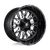 Fuel 1PC D611 STROKE 8X165.1 22X12 -44 GLOSS BLACK MILLED
