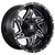 Fuel 1PC D613 ROCKER 8X170 20X9 +1 GLOSS BLACK MILLED
