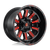 Fuel 1PC D621 HARDLINE 8X170 22X12 -44 GLOSS BLACK RED TINTED CLEAR