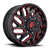 Fuel 1PC D656 TRITON 8X200 20X8.25 +105 GLOSS BLACK RED TINTED CLEAR