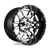 Fuel 2PC D270 SLEDGE 8X170 22X14 -70 CHROME PLATED GLOSS BLACK LIP