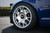 Blue E46 M3 with Silver Rotiform TUF-R Wheels