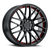 Ruff OVERDRIVE 4X100/4X114.3 17X7.5 +38 GLOSS BLACK W/ RED INNER LIP